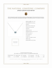 0.84 Ct. Aquamarine Bezel Necklace, 14K White Gold Scan Report