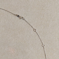 0.88 Ct. Blue Sapphire and Natural Diamond Religious Necklace, 14K White Gold Image