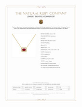 1.50 Ct. Ruby and Natural Diamond Pave Necklace, 14K Yellow Gold Scan Report
