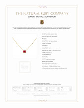 1.24 Ct. Ruby Natural Diamond Bezel Necklace, 14K Yellow Gold Scan Report