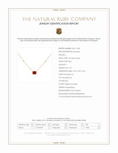 1.24 Ct. Ruby and Natural Diamond Bezel Necklace, 14K Yellow Gold Scan Report