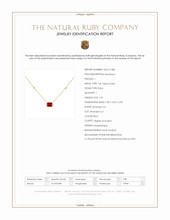 1.24 Ct. Ruby and Natural Diamond Bezel Necklace, 14K Yellow Gold Scan Report