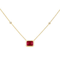 1.24 Ct. Ruby 14K Yellow Gold necklace