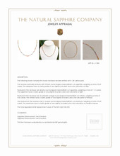 1.12 Ct. Ruby Sapphire Accent Stones Necklace, 14K Yellow Gold Appraisal