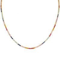 0.50 Ct. Emerald 14K Yellow Gold necklace