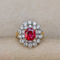 2.09 Ct. Ruby 18K Yellow Gold ring