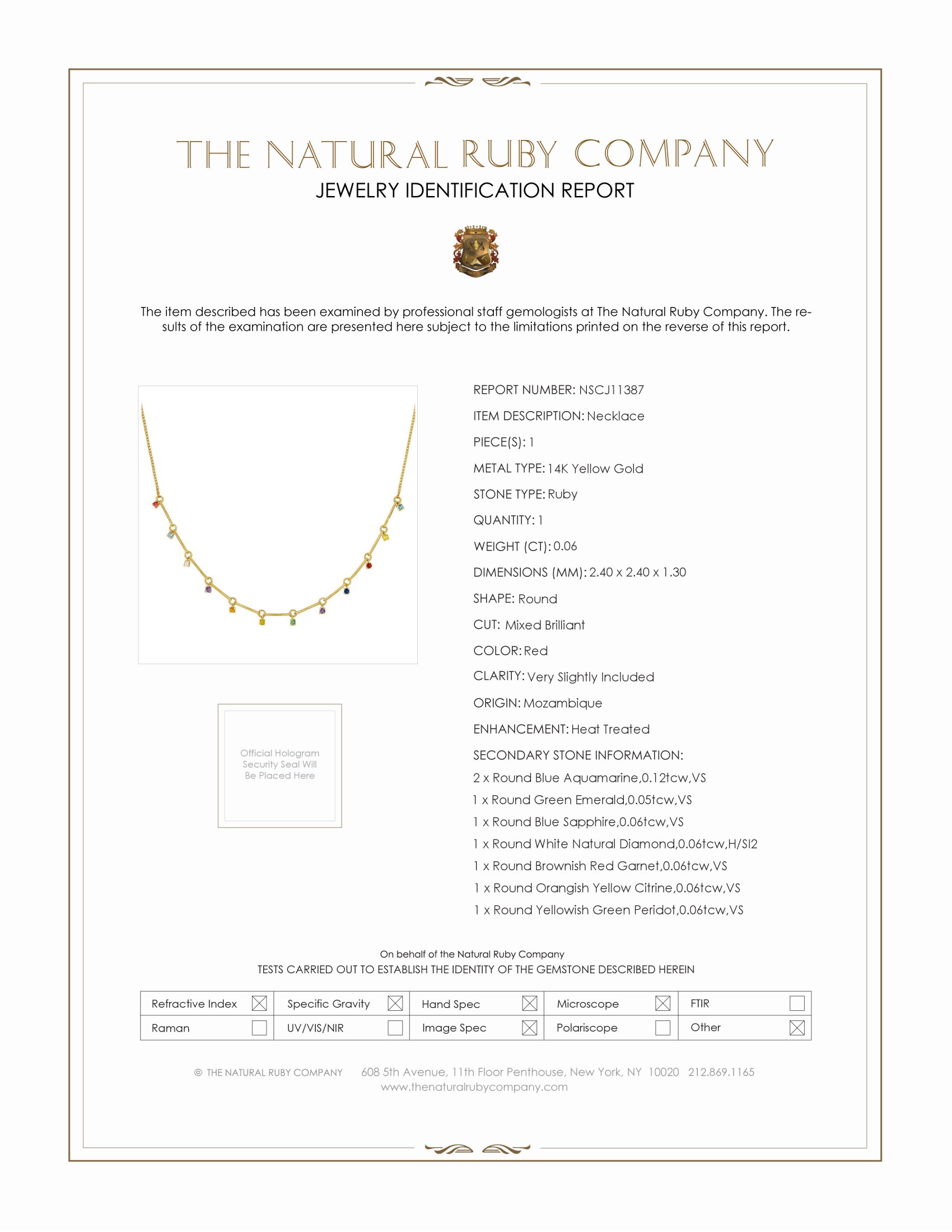 0.29 Ct. Aquamarine Natural Diamond Multi Stone Necklace, 14K Yellow Gold