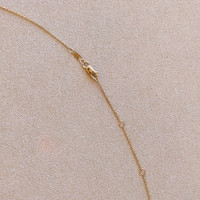 0.05 Ct. Aquamarine Natural Diamond Multi Stone Necklace, 14K Yellow Gold Image