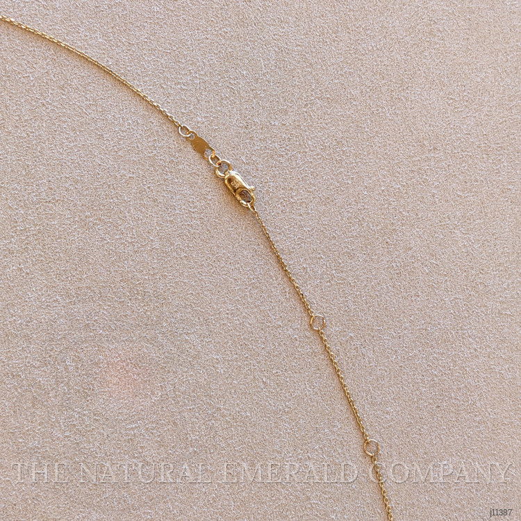 0.05 Ct. Aquamarine Natural Diamond Multi Stone Necklace, 14K Yellow Gold