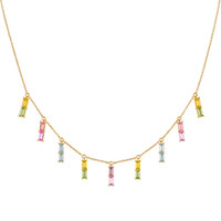 0.46 Ct. Sapphire 14K Yellow Gold necklace