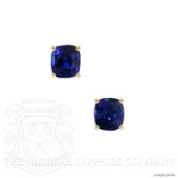 3.07 Ct.Tw. Sapphire 18K Yellow Gold earring