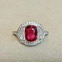 2.17 Ct. Ruby Platinum 950 ring