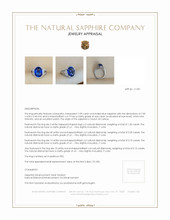 7.09 Ct. Blue Sapphire and Natural Diamond Pave Ring, Platinum 950 Appraisal