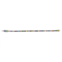 11.10 Ct.Tw. Multi Color Sapphire Tennis/Line Bracelet, 14K White Gold Image