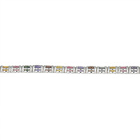 11.10 Ct.Tw. Multi Color Sapphire Tennis/Line Bracelet, 14K White Gold Image