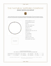 26.60 Ct. Multi Color Sapphire Multi Stone Necklace, 14K White Gold Scan Report