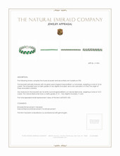 22.26 Ct.Tw. Emerald Natural Diamond Pave Bracelet, Platinum 950 Appraisal