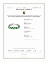 22.26 Ct.Tw.Total Carat Weight Emerald and Natural Diamond Pave Bracelet, Platinum 950 Scan Report