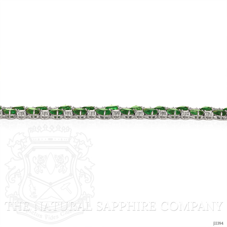 22.26 Ct.Tw. Emerald Natural Diamond Pave Bracelet, Platinum 950