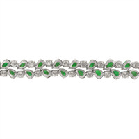 22.26 Ct.Tw. Emerald Natural Diamond Pave Bracelet, Platinum 950 Image