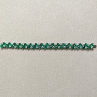 22.26 Ct.Tw. Emerald Natural Diamond Pave Bracelet, Platinum 950 Life Style