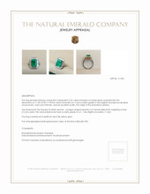 2.26 Ct. Emerald Natural Diamond Pave Ring, Platinum & 18K Yellow Appraisal