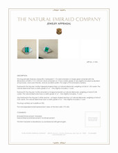 1.73 Ct. Emerald Natural Diamond Pave Ring, Platinum 950 Appraisal