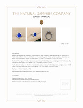 5.07 Ct. Blue Sapphire and Natural Diamond Pave Ring, Platinum 950 Appraisal