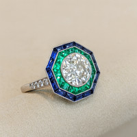 2.44 Ct. Natural Diamond Natural Diamond Halo Ring, Platinum 950 Image