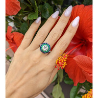 2.44 Ct. Natural Diamond Natural Diamond Halo Ring, Platinum 950 Life Style