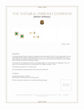 0.15 Ct.Tw.Total Carat Weight Emerald and Natural Diamond Studs Earrings, 14K Yellow Gold Appraisal