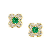 0.15 Ct.Tw. Emerald 14K Yellow Gold earring