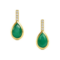 0.80 Ct.Tw. Emerald 14K Yellow Gold earring