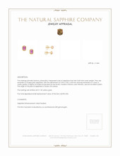 0.48 Ct.Tw.Total Carat Weight Pink Sapphire Studs Earrings, 14K Yellow Gold Appraisal