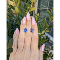 2.60 Ct.Tw.Total Carat Weight Violet Tanzanite Studs Earrings, 14K White Gold Life Style