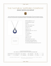 2.27 Ct.Tw.Total Carat Weight Blue Sapphire and Natural Diamond Pave Pendant, 18K White Gold Scan Report