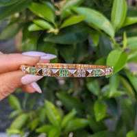 0.56 Ct.Tw. Emerald Natural Diamond Pave Bracelet, 14K Yellow Gold Life Style