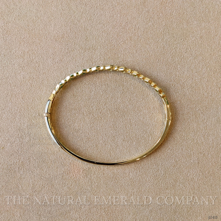 0.62 Ct.Tw. Emerald Emerald Bezel Bracelet, 14K Yellow Gold