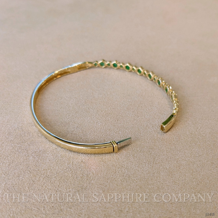 0.62 Ct.Tw. Emerald Emerald Bezel Bracelet, 14K Yellow Gold