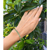 0.62 Ct.Tw. Emerald Emerald Bezel Bracelet, 14K Yellow Gold Life Style