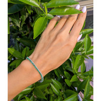 2.63 Ct.Tw. Emerald Natural Diamond Tennis/Line Bracelet, 14K White Gold Life Style