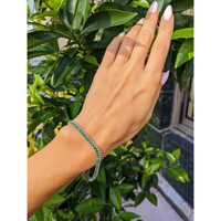 2.63 Ct.Tw. Emerald Natural Diamond Tennis/Line Bracelet, 14K White Gold Life Style