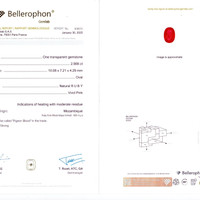 2.90 Ct. Ruby Natural Diamond Pave Pendant, 18K White Gold Scan Report