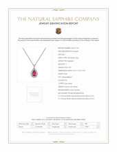 2.09 Ct. Pink Sapphire and Natural Diamond Pave Pendant, 18K White Gold Scan Report