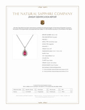 2.09 Ct. Pink Sapphire and Natural Diamond Pave Pendant, 18K White Gold Scan Report