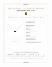 1.05 Ct.Tw.Total Carat Weight Blue Sapphire and Natural Diamond Accent Stones Necklace, 14K White Gold Scan Report