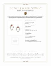 0.12 Ct.Tw. Ruby Natural Diamond Studs Earrings, 14K Yellow Gold Scan Report