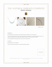 1.65 Ct. Emerald Accent Stones Necklace, 14K Yellow Gold Appraisal