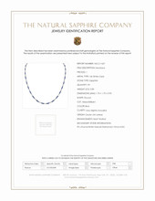 2.84 Ct. Blue Sapphire and Natural Diamond Pave Necklace, 14K White Gold Scan Report