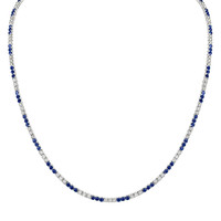2.84 Ct. Sapphire 14K White Gold necklace